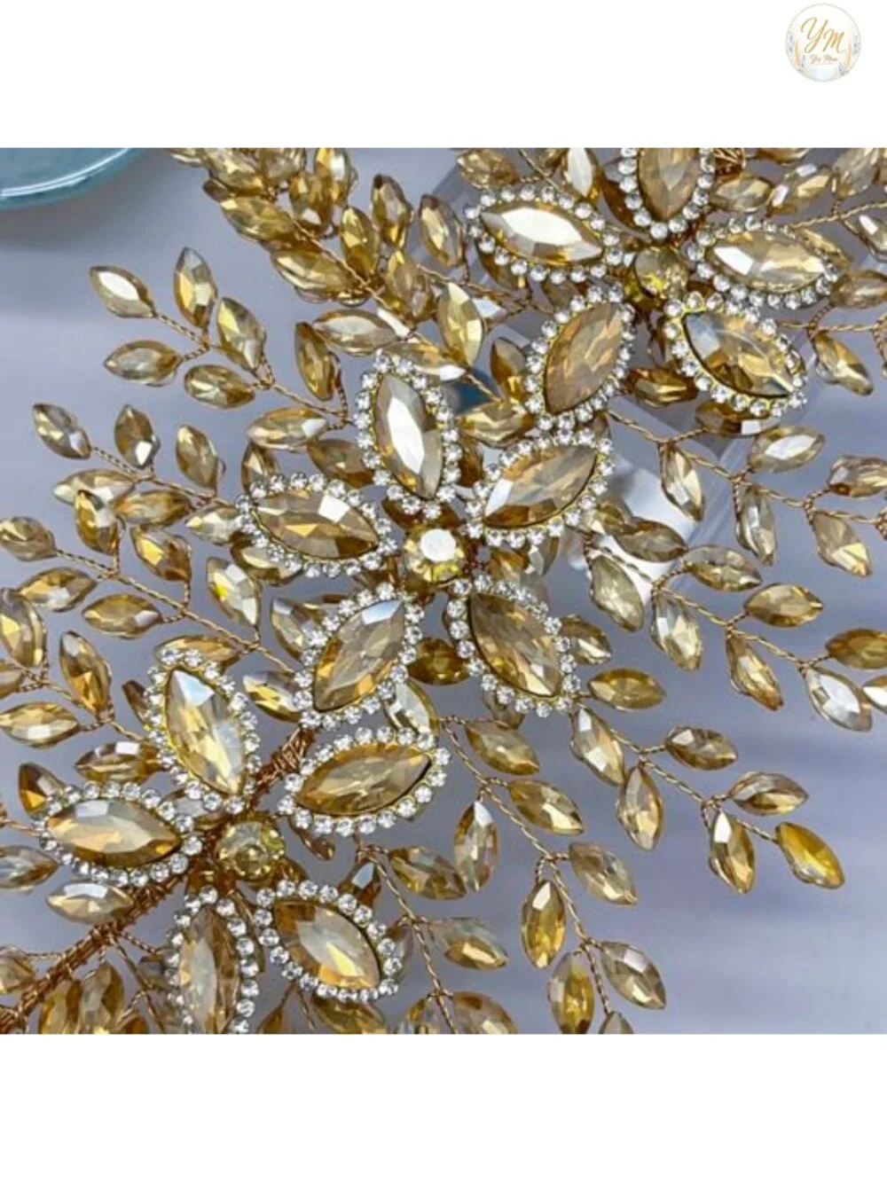 Bridal Hair Accessories Handcrafted Rhinestone Headpiece Wedding Hair Wreath